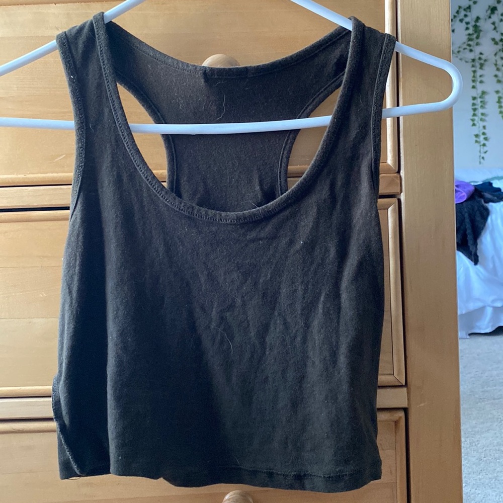 BOZZOLO GREEN/BROWN TANK TOP